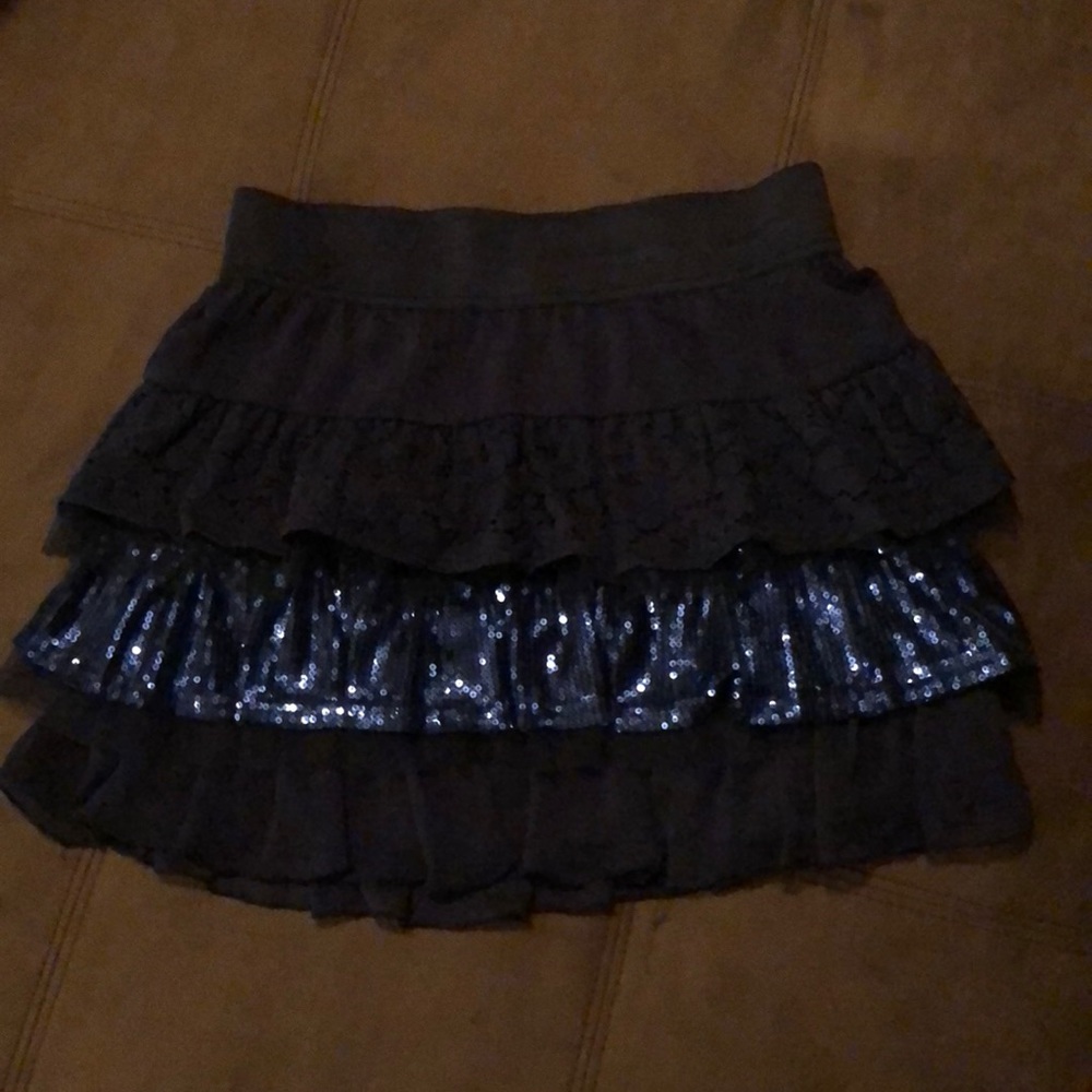Children’s Place, ruffled navy skirt w/tulle Sz 12